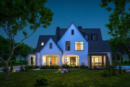 modern tudor style home